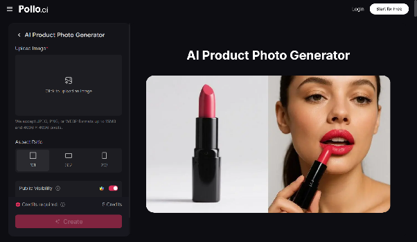 AI product photo generator producing professional product images